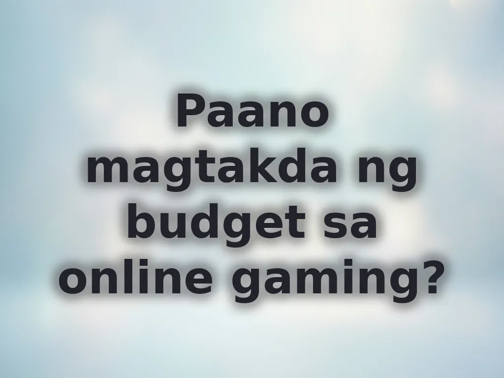 Tips sa budget